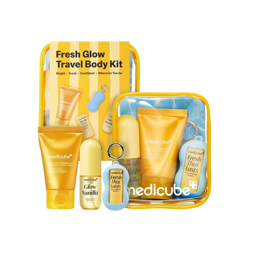 Medicube Fresh Glow Travel Body Kit, kit corporal iluminador de viaje